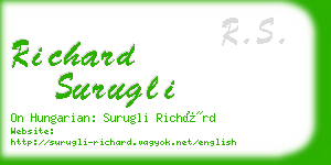 richard surugli business card